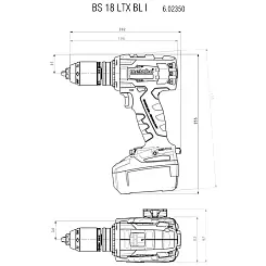 Аккумуляторная дрель-шуруповертMETABO 18В 2АКБ кейс BS 18 LTX BL I