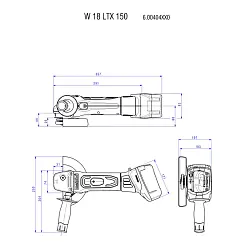 Аккумуляторная угловая шлифмашина METABO 2 АКБ 150мм W-18-LTX-150-Quick