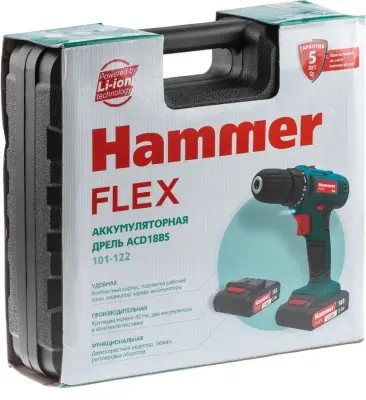 Аккумуляторная дрель Hammer Flex ACD18BS 680329