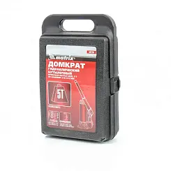 Домкрат гидравлический Matrix бутылочный 5 т h подъема 216–413 мм, в пласт. кейсе 50756