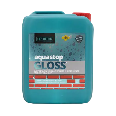 Водооталкивающая пропитка CEMMIX с эффектом мокрого канмя AquaStop Gloss 5л
