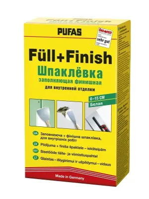 Шпаклевка гипсовая PUFAS Full+Finish Spachtel финишная 500г 1-003001092