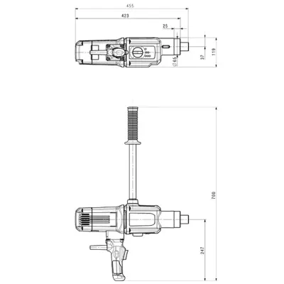 Дрель METABO 1800Вт трехскоростная B 32 3