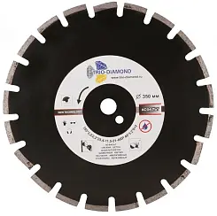 Диск алмазный Trio-Diamond 350х25.4мм Grand Asphalt с защитным зубом сегментный GA773