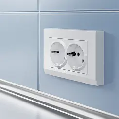 Рамка для двойной розетки Stark белый WERKEL W0081801