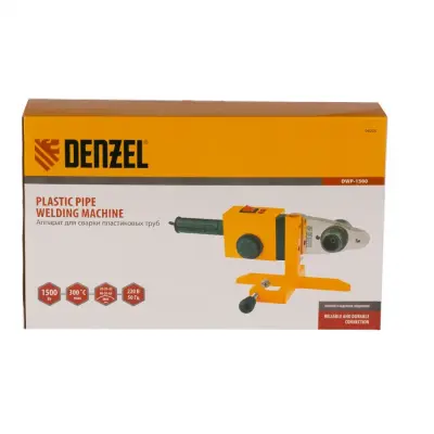 Аппарат для сварки пластиковых труб DWP-1500, 1500Вт, 260-300 град. компл насадок,20-63 мм// Denzel