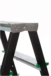 Стремянка сталеалюминиевая двухсторонняя черная KROSPER Combi DUO 5 KRCD-5