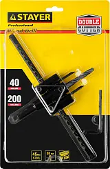 Сверло двурезцовое, по дереву, регулируемое 'Балеринка' 2944-200 STAYER 40-200мм