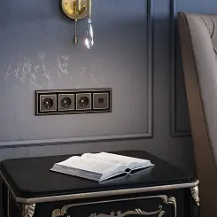 Рамка на 4 поста бронзачерный WERKEL WL17-Frame-04