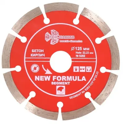Диск алмазный Trio-Diamond 125х22.23мм New Formula Segment сегментный S202