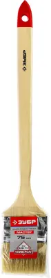 Кисть радиаторная ЗУБР МАСТЕР светлая натуральная щетина деревянная ручка 75мм