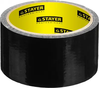 Армированная лента, STAYER Professional 12086-50-10, универсальная, влагостойкая, 48мм х 10м, черная