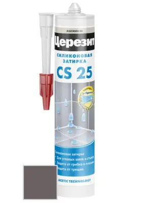 Затирка силиконовая Ceresit CS25 №16 графит 280мл 1095893