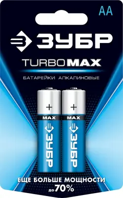 Щелочная батарейка ЗУБР 15В тип АА 2шт TurboMAX 59206-2C_z01