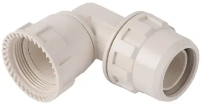 Переходник ЗУБР "ШиреФит" угловой 90° "накидная гайка - штуцер с гайкой", 16мм