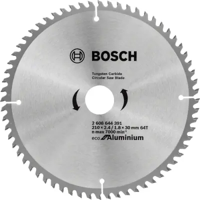 Пильный диск BOSCH Eco Aluminium 210 х 30мм Т64 2608644391