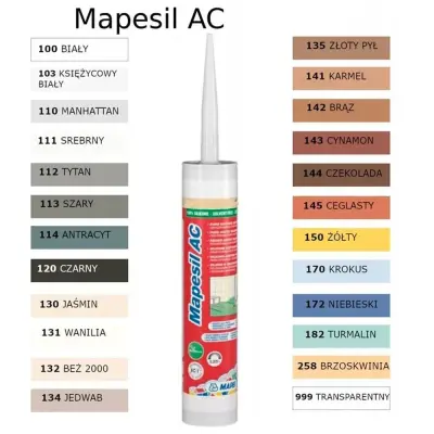 Клей-герметик MAPEI MAPESIL AC силиконовый 310мл №149 Вулканический Пепел 4814942IT