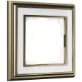 Рамка на 1 пост Werkel бронза/белый  WL17-Frame-01