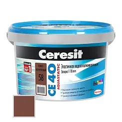 Затирка цементная Ceresit CE40 №58 темно-коричневый 2кг 1046233