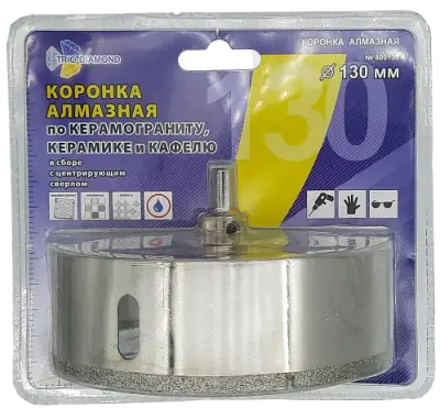 Коронка алмазная Trio-Diamond по керамике и стеклу 130мм 400130