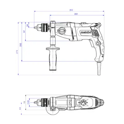 Дрель METABO 850Вт BE 850-2