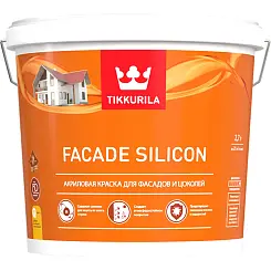 Краска для фасадов TIKKURILA FACADE SILICON база A 2,7л глубокоматовая 700011474