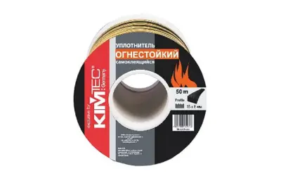Уплотнитель "KIM TEC" SD-139N/4-850, 15х8мм огнестойкий черный, 50м  (1/6)  04-14-62