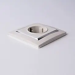 Рамка на 1 пост Werkel слоновая кость/хром  WL03-Frame-01-ivory