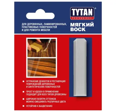 Воск мягкий TYTAN PROFESSIONAL для дерева и мебели №102 серый камень 7.5г 64608