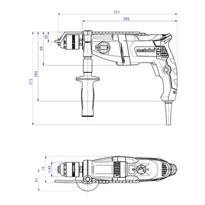 Дрель METABO 1000Вт ударная SBEV 1000-2