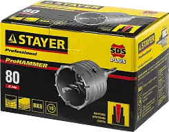 Коронка по бетону ProHAMMER с державкой SDS-Plus, d= 80 мм, STAYER