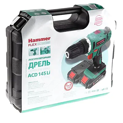 Аккумуляторная дрель-шуруповерт HAMMER 14,4В Flex ACD145Li