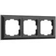 Рамка на 3 поста черный матовый WERKEL WL14-Frame-03