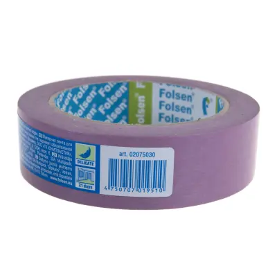 Лента малярная Folsen для деликатных поверхностей 30мм х 50м 02075030