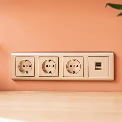 Рамка на 4 поста шампань WERKEL WL12-Frame-04