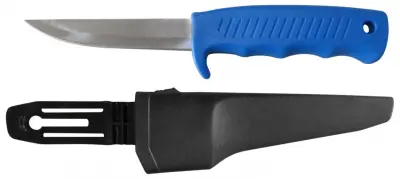 Нож строительный, нержавеющая сталь, пластиковая ручка, лезвие 100мм 10609М