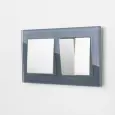 Рамка на 2 поста Werkel серый,стекло  WL01-Frame-02