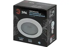 Влагозащищенный встраиваемый светильник ЭРА KL95 WH GX53, IP44, белый Б0055809