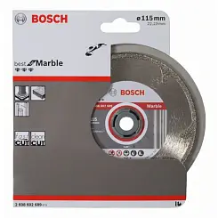 Диск алмазный BOSCH 115x22.23 сплошной