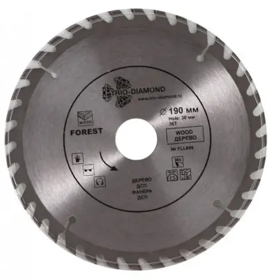 Диск пильный Trio-Diamond FOREST LONG LIFE 190х20/30х2,3мм 36T FLL806