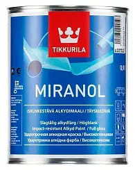 Эмаль по металлу TIKKURILA MIRANOL база A 0,9л для внутренних и наружных работ глянцевая 55560010110