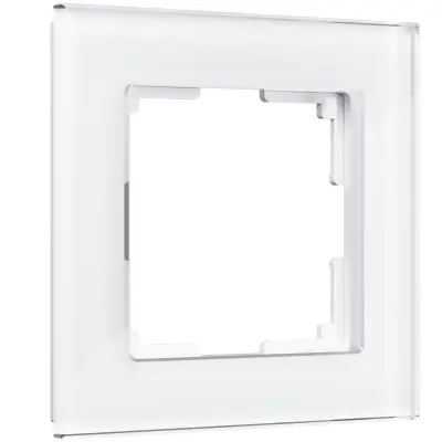Рамка на 1 пост Werkel белый,стекло  WL01-Frame-01