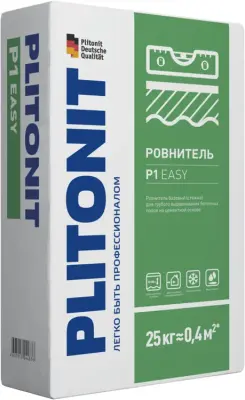 Стяжка пола (ровнитель) Plitonit P1 Easy морозостойкая высокопрочная 25 кг Н000744