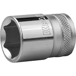 Торцовая головка KRAFTOOL "INDUSTRIE QUALITAT", Cr-V, FLANK, хромосатинированная, 1/2", 20 мм