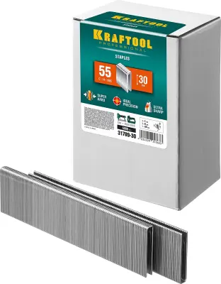 Скобы для степлера узкие тип 55, 5000 шт KRAFTOOL 30мм