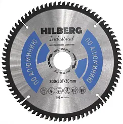 Диск пильный Hilberg INDUSTRIAL алюминий 200х30х2,4мм 80T HA200
