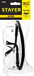 STAYER ULTRA Прозрачные, очки защитные открытого типа, регулируемые по длине и углу наклона дужки.