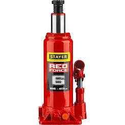 Домкрат гидравлический бутылочный в кейсе STAYER RED FORCE 6т 216x413мм