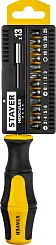 STAYER Hercules-B13 набор: отвертка-битодержатель с насадками 13 шт