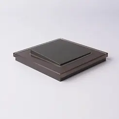 Перекрестный переключатель одноклавишный  Werkel серо-коричневый  WL07-SW-1G-C